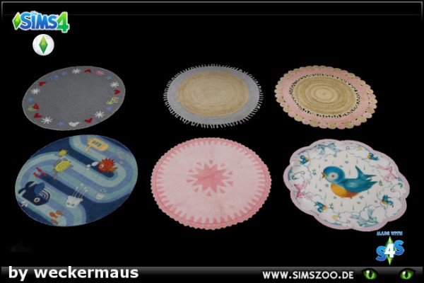  Blackys Sims 4 Zoo: Mixed Round Rugs by weckermaus