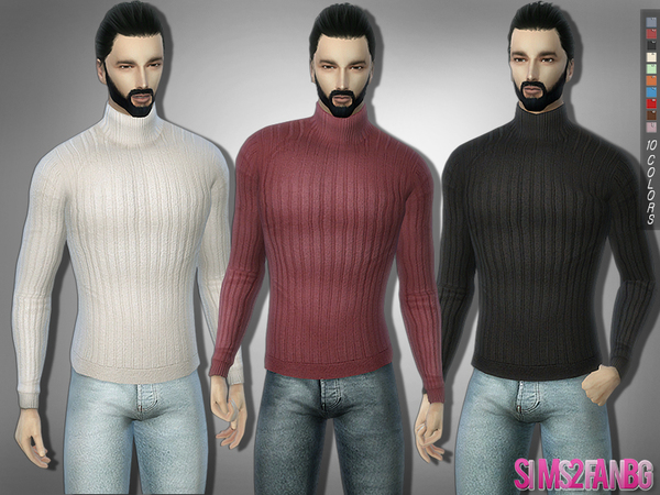  The Sims Resource: 285   Chunky Ribbed Knitwear by sims2fanbg
