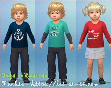  Les Sims 4: 3 tops for toodlers