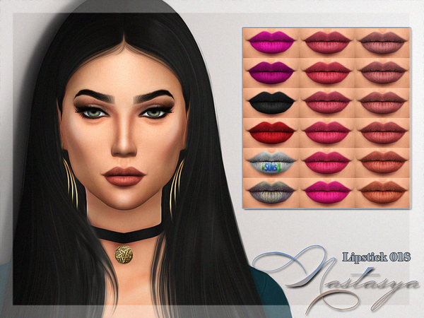  The Sims Resource: Lipstick 018 by Nastasya