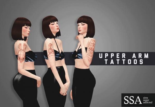  Sims Addicted: Upper arms tattoos
