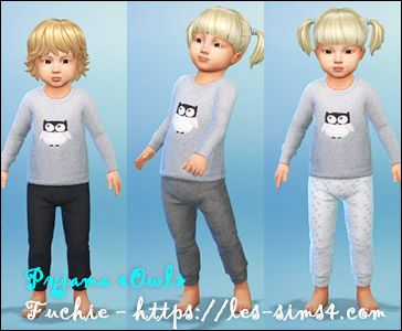  Les Sims 4: 4 pyjamas for toodlers