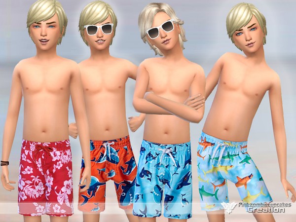  The Sims Resource: Fun under the Sun Shorts Collection by pinkzombiecupcake