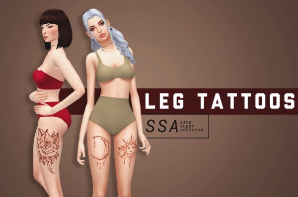  Sims Addicted: Leg tattoos