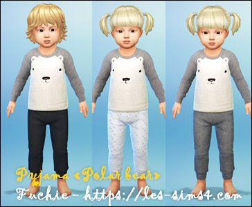 Les Sims 4: 4 pyjamas for toodlers • Sims 4 Downloads