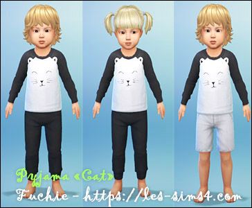  Les Sims 4: 4 pyjamas for toodlers