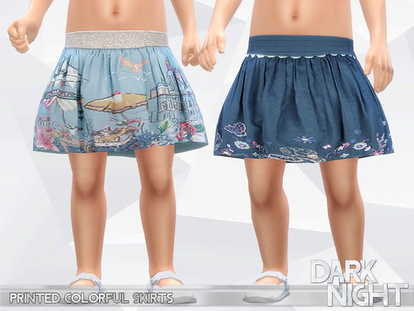  The Sims Resource: Printed Colorful Skirts by DarkNighTt