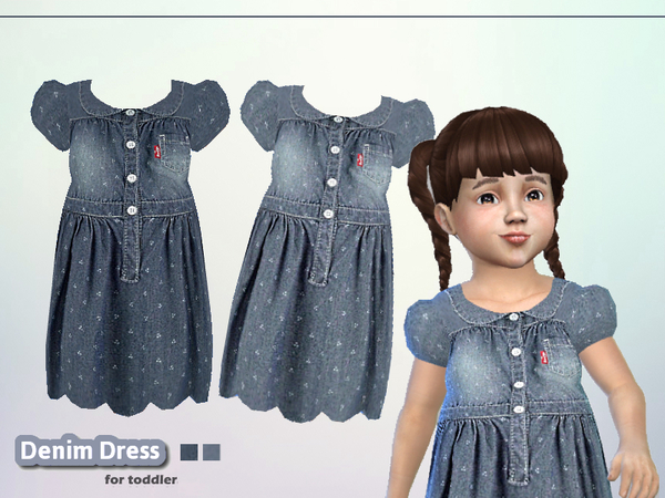  The Sims Resource: Denim dress for toddler by Puresim