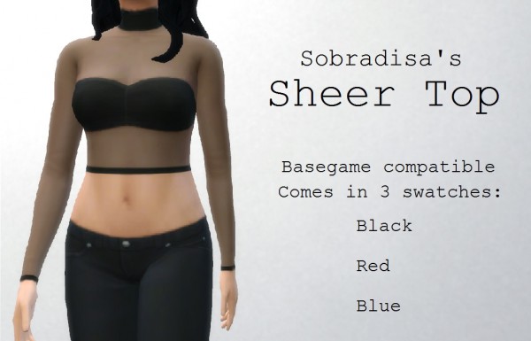  Mod The Sims: Sheer Top by Sobradisa