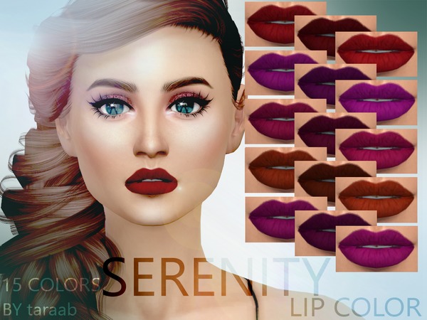  The Sims Resource: Serenity Lip Color by taraab