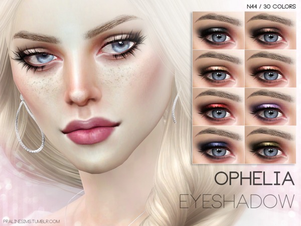  The Sims Resource: Ophelia Eyeshadow N44 by Pralinesims
