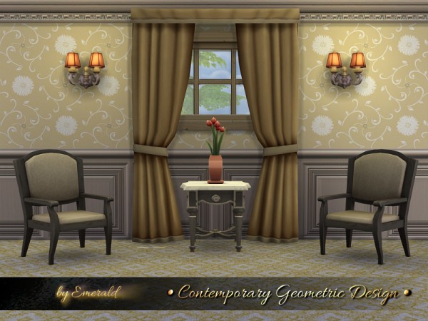  The Sims Resource: Contemporary Geometric Design by emerald
