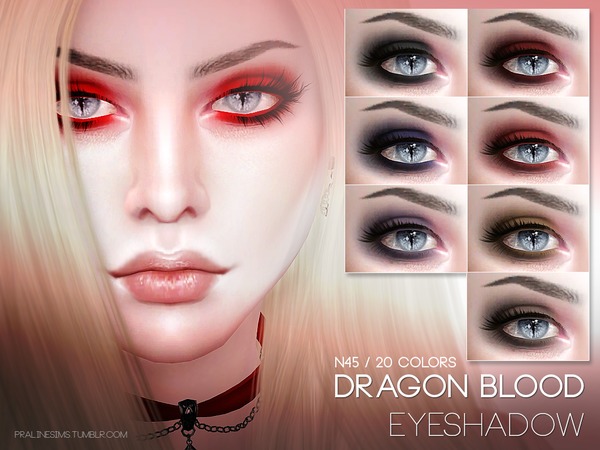  The Sims Resource: Dragon Blood Eyeshadow N45 by Pralinesims