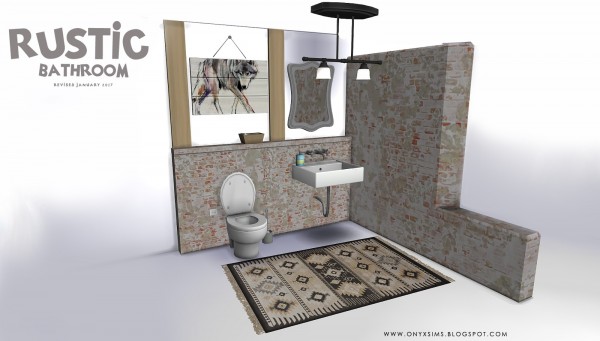  Onyx Sims: Rustic bathroom