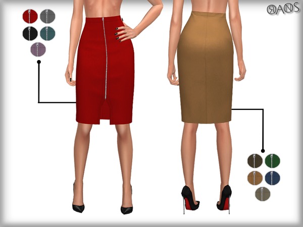  The Sims Resource: Zip Skirt by OranosTR