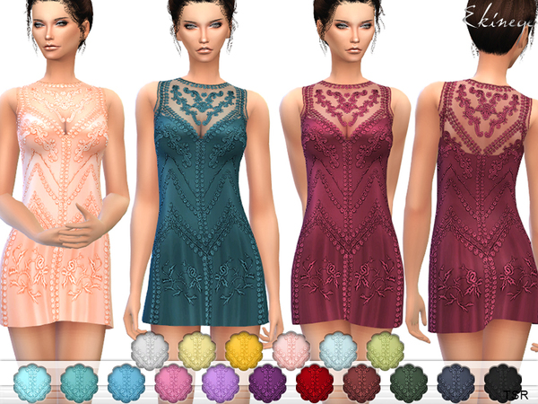  The Sims Resource: Romantic Mini Dress by ekinege