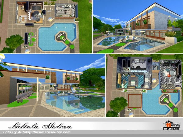  The Sims Resource: Lalinta Modern house by Autaki