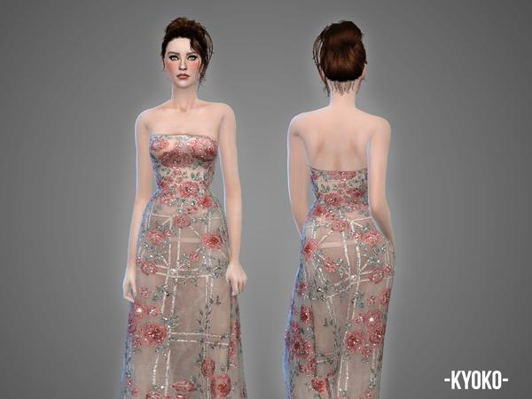  The Sims Resource: Kyoko   gown by April