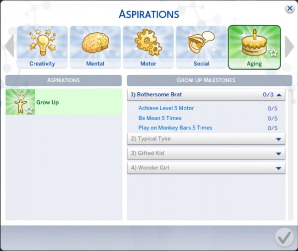  Mod The Sims: Grow Up Aspiration by jackboog21