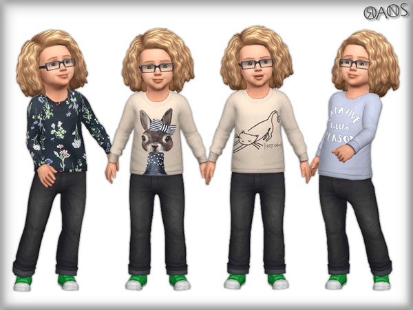 The Sims Resource: Print Sweaters by Oranos TR