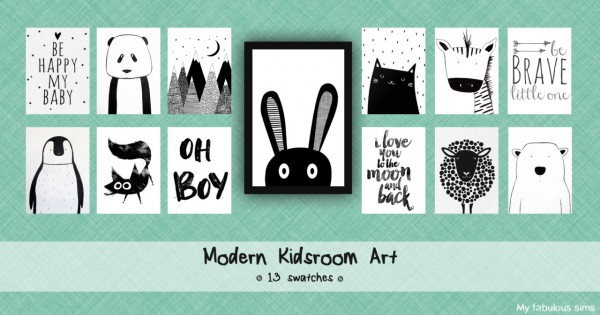  Chillis Sims: Modern Kidsroom Art