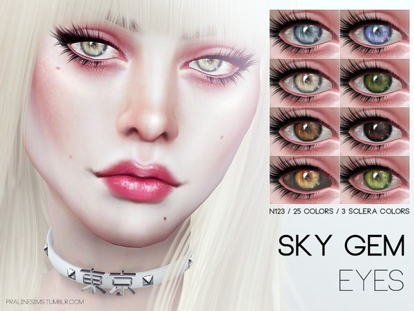  The Sims Resource: Sky Gem Eyes N123 by Pralinesims