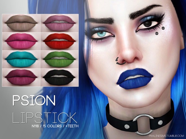  The Sims Resource: Psion Lipstick N118 by Pralinesims