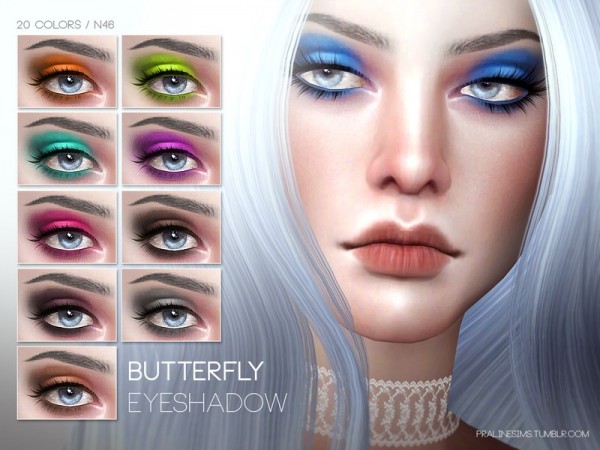  The Sims Resource: Butterfly Eyeshadow N46 by Pralinesims