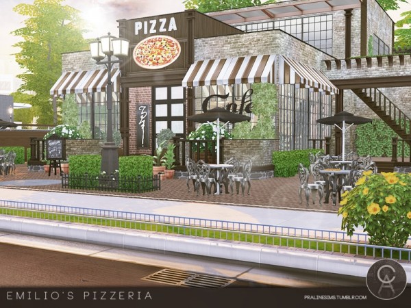  The Sims Resource: Emilios Pizzeria by Pralinesims