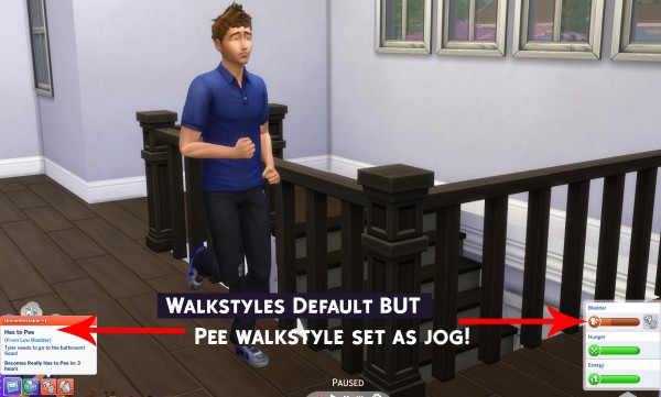 Simsworkshop: Simstopics Pee Walkstyle Now Jog Standalone 2.0