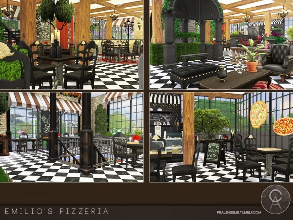  The Sims Resource: Emilios Pizzeria by Pralinesims