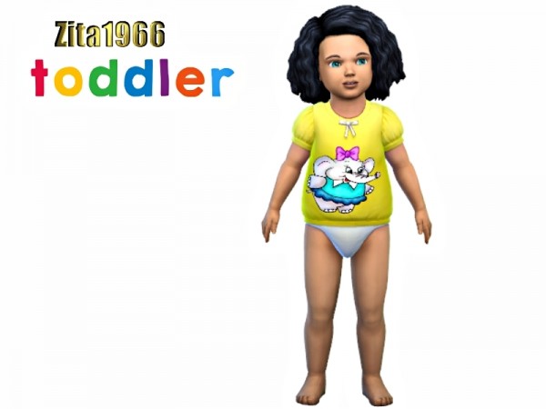  The Sims Resource: Toddler Tops by ZitaRossouw
