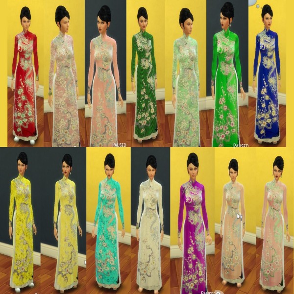 Simsworkshop: Vietnamese Dress by Leniad