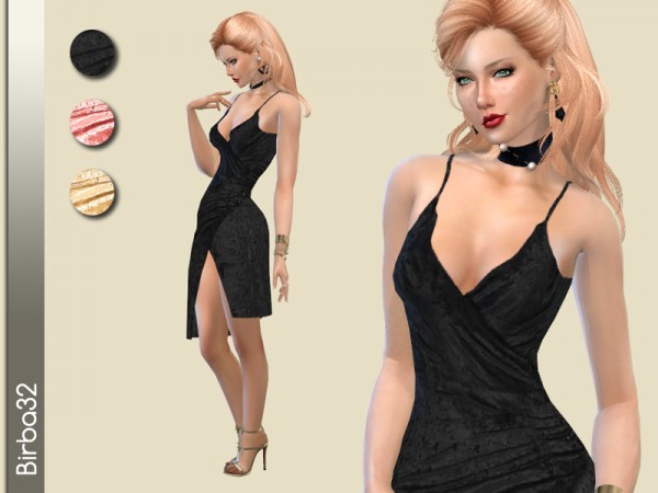  The Sims Resource: Velvet Valentine Dress by Birba32