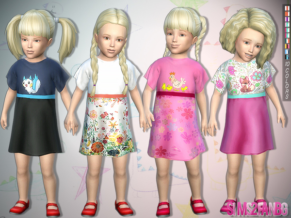  The Sims Resource: 290   Toddler Dress by sims2fanbg