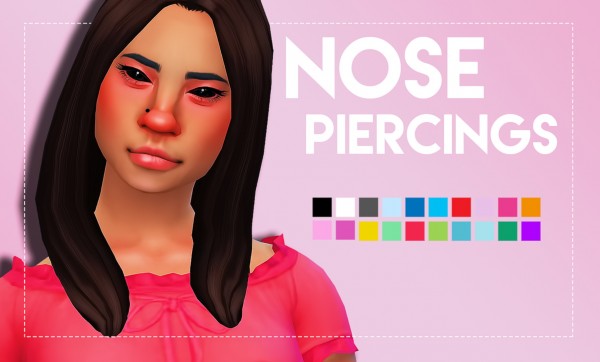  Simsworkshop: Nose Piercings by Weepingsimmer