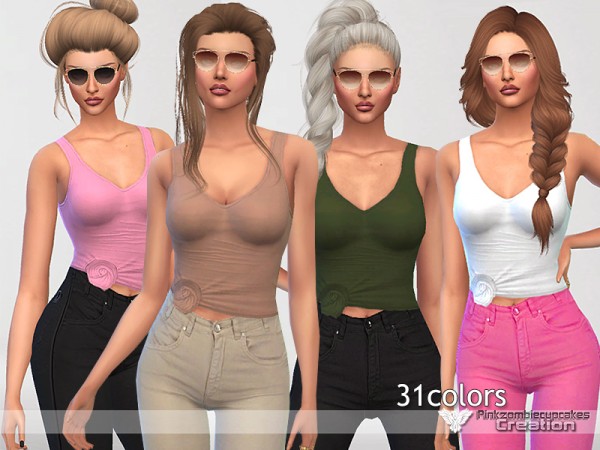  The Sims Resource: Soft Tank Top by Pinkzombiecupcakes