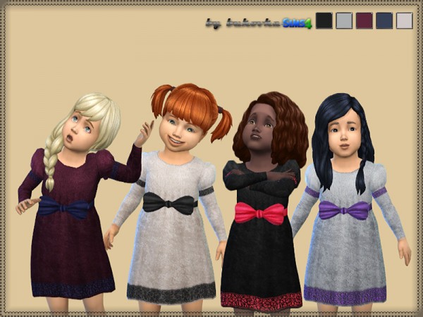  The Sims Resource: Dress Velvet by bukovka