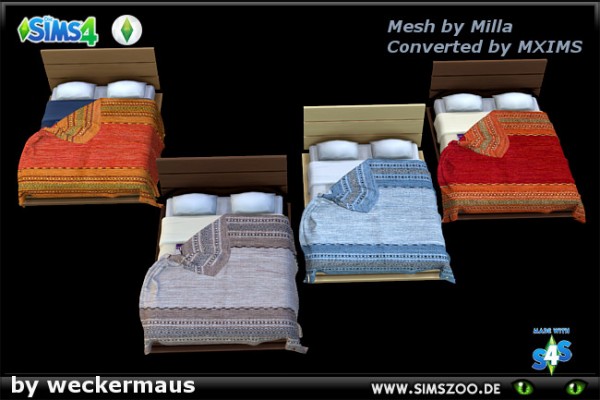  Blackys Sims 4 Zoo: Daybed double bed by weckermaus