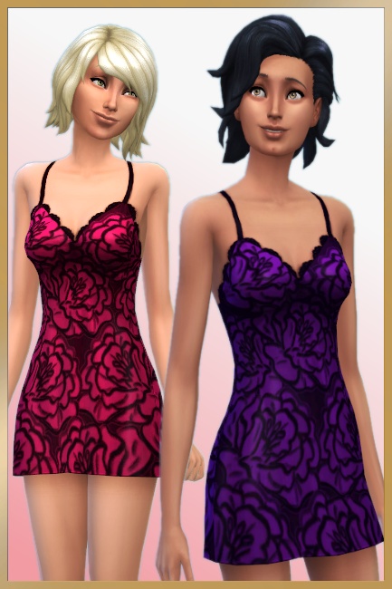  Blackys Sims 4 Zoo: Rose night dress