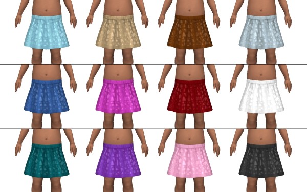 Mod The Sims: Shimmer Skirt for Toddlers by VentusMatt