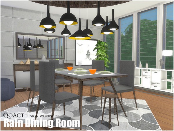  The Sims Resource: Rain Dining Room by QoAct
