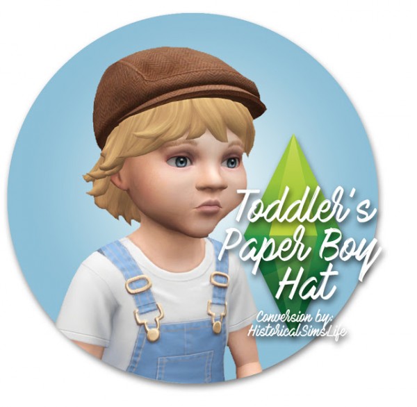  History Lovers Sims Blog: Toddlers Paper Boy Hat Conversion