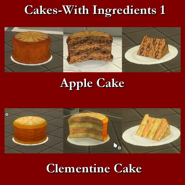  Simsworkshop: Custom Food Cakes With Ingredients 1 by Leniad