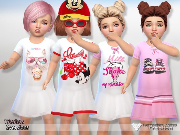  The Sims Resource: Toddler Nightgowns by Pinkzombiecupcakes