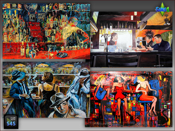  Arte Della Vita: 4 sets each included with 4 bar/restaurant paintings
