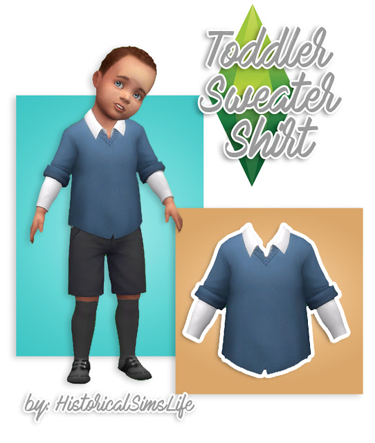  History Lovers Sims Blog: Toddler Sweater Shirt