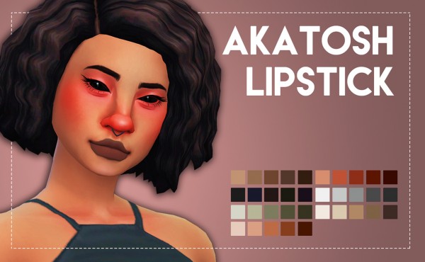  Simsworkshop: Akatosh Lipstick by Weepingsimmer