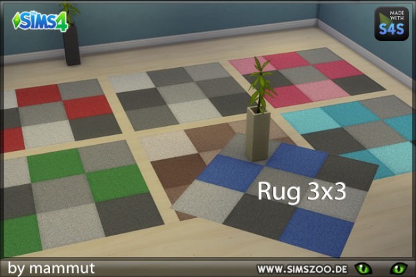 Blackys Sims 4 Zoo: Quadrat rugs 3x3 by mammut