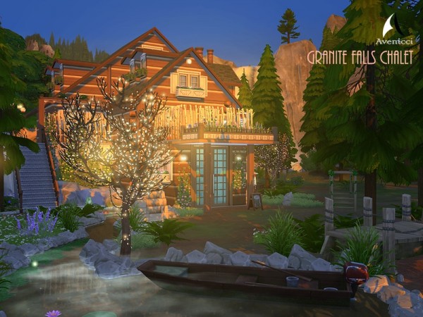  The Sims Resource: Granite Falls Chalet by AvenicciX